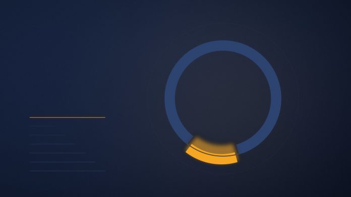 Autodoc-Rückkauf: Anteil kehrt zu den Gründern zurück Konzeptgrafik in Navyblau: ein Eigentümerring, dessen fehlendes Segment in Bernsteingelb an seinen Platz zurückkehrt – Sinnbild für den Rückkauf der Autodoc-Anteile durch die drei Gründer.