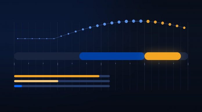 Work-Life-Blend bei Gründern – VentureView Work-Life-Blend bei Gründern: abstrakte Tagesleiste in Navy, Amber und Elektroblau markiert das Abendfenster zwischen 18 und 23 Uhr