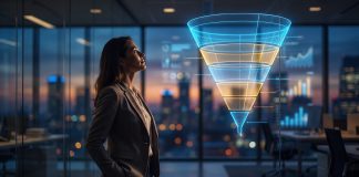 Gründerinnen in Deutschland: Wie aus 35 Prozent Anteil am Ende 1 Prozent Kapital wird Gründerin analysiert Finanzierungsdaten in modernem Büro – Symbolbild zum Frauenanteil bei Venture Capital in Deutschland